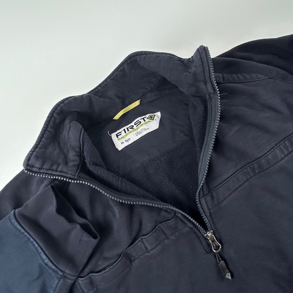 First Tactical Mens M Navy Blue 1/4 Zip Fleece Pullover Utility Jacket Heavy
